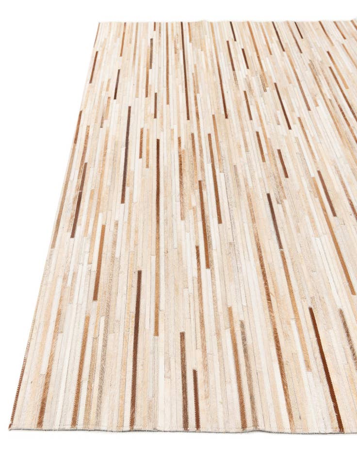 Detail image of  5' 1 x 7' 11 Cowhide Stocks Rug