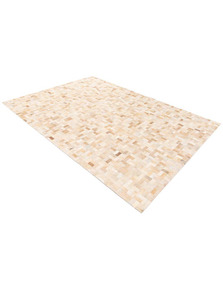 Detail image of  5' 3 x 7' 5 Cowhide Stocks Rug