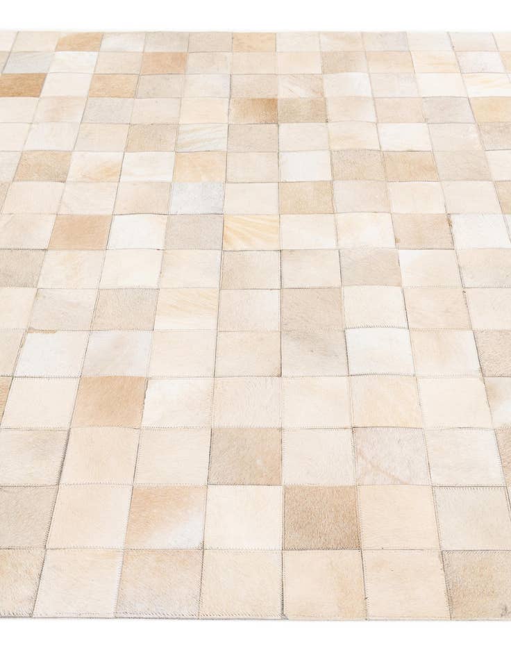 Detail image of  4' 11 x 7' 11 Cowhide Stocks Rug