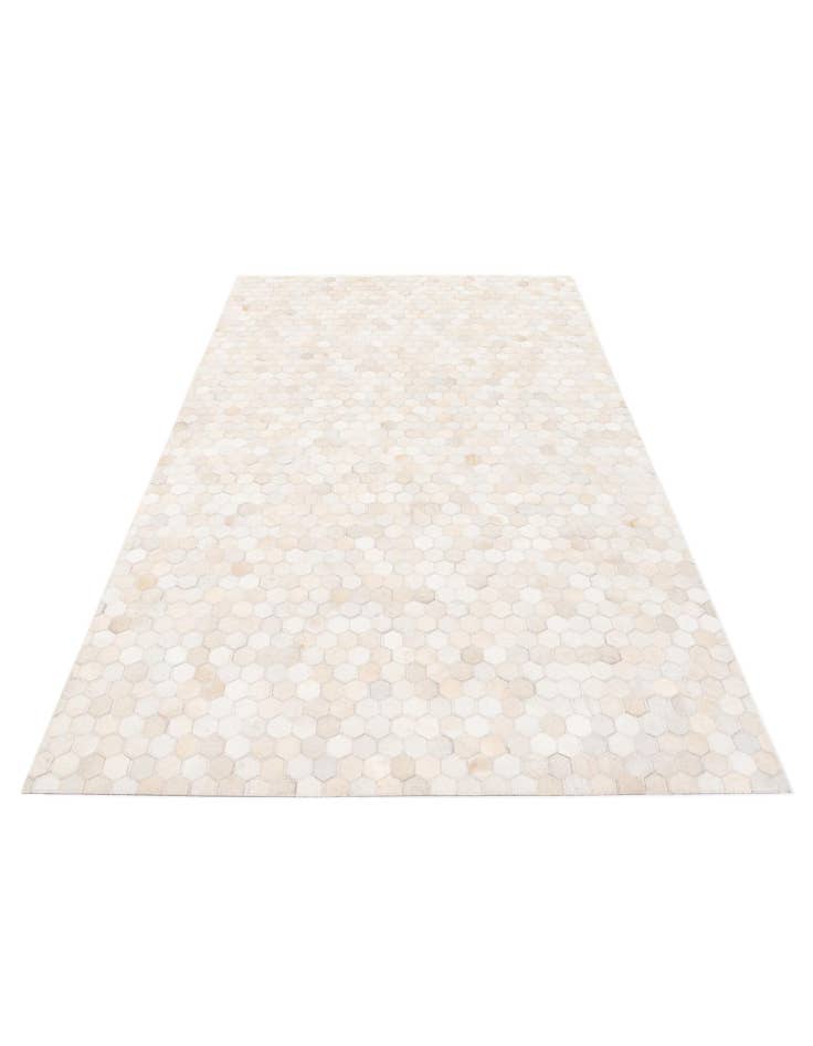 Detail image of  4' 11 x 7' 11 Cowhide Stocks Rug