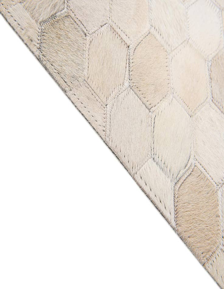 Detail image of  4' 11 x 7' 11 Cowhide Stocks Rug
