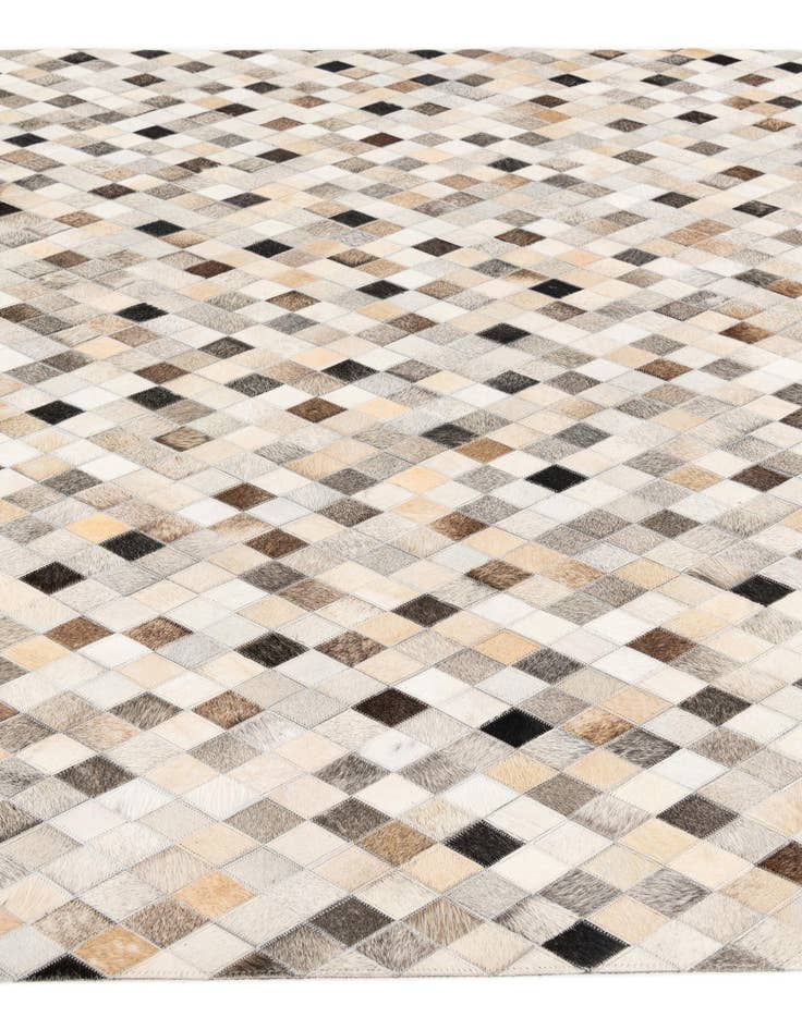 Detail image of  5' 8 x 7' 9 Cowhide Stocks Rug