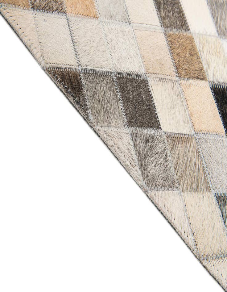 Detail image of  5' 8 x 7' 9 Cowhide Stocks Rug