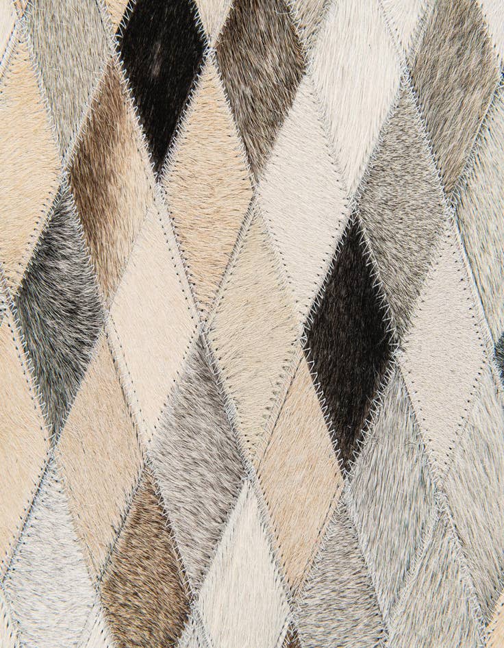 Detail image of  5' 8 x 7' 9 Cowhide Stocks Rug