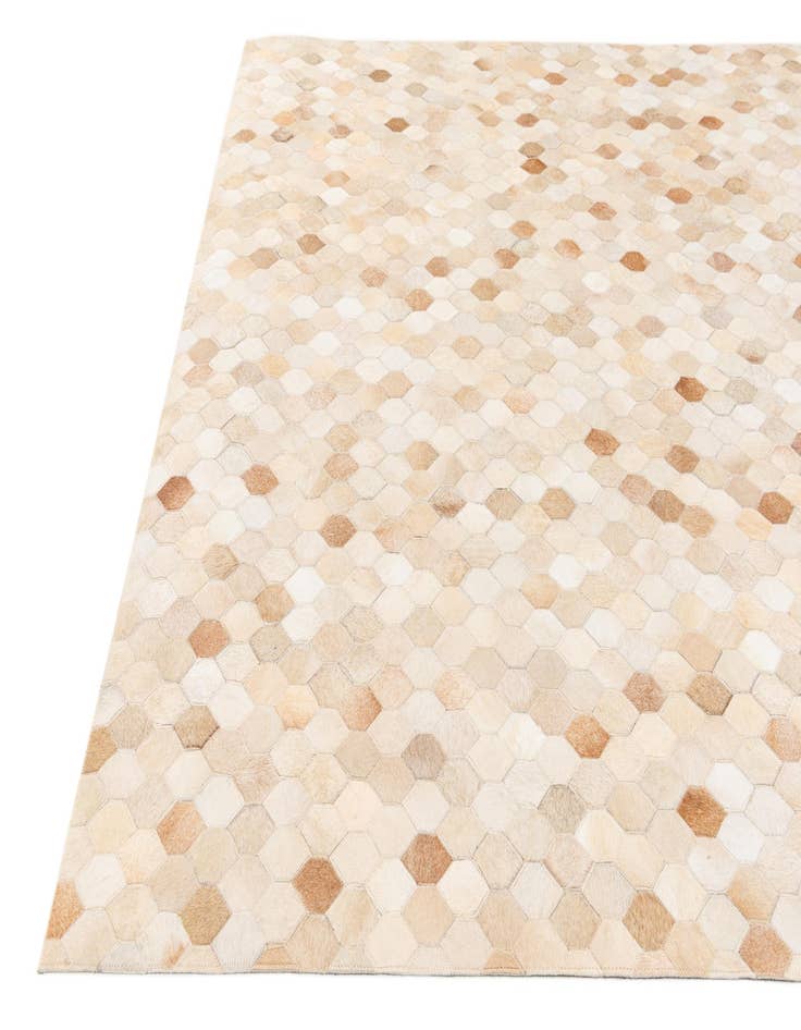 Detail image of  5' 7 x 7' 11 Cowhide Stocks Rug