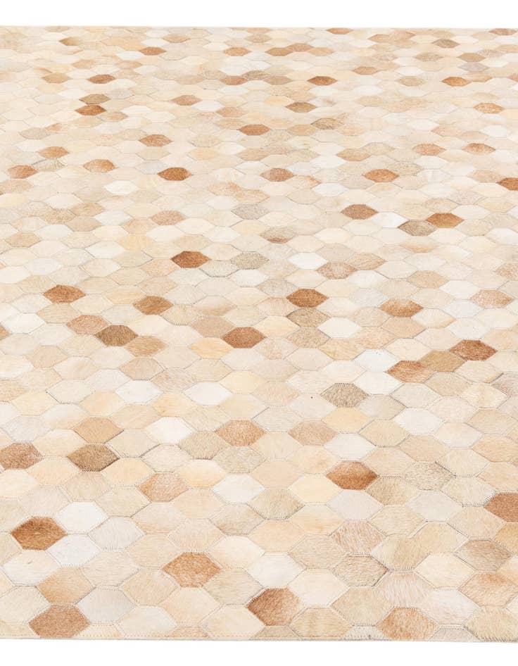 Detail image of  5' 7 x 7' 11 Cowhide Stocks Rug