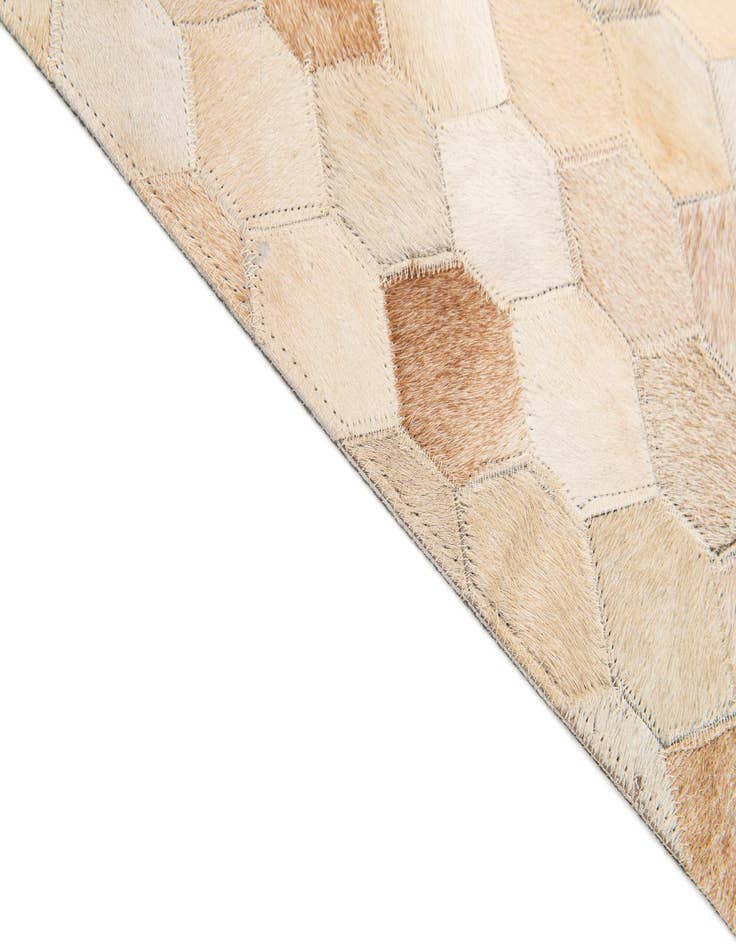 Detail image of  5' 7 x 7' 11 Cowhide Stocks Rug