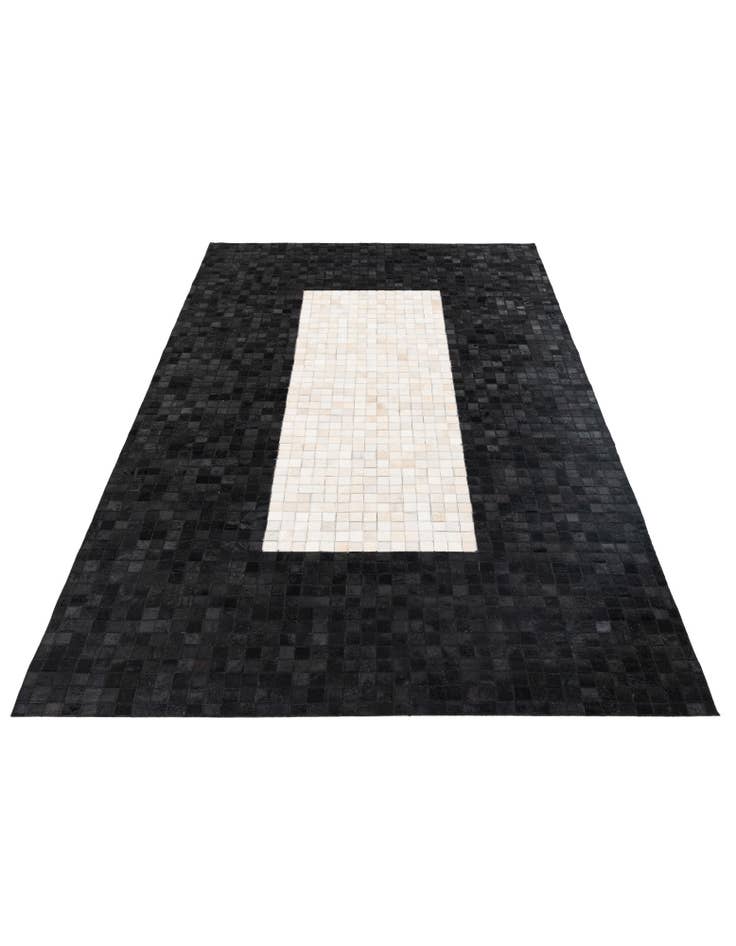 Detail image of  5' 1 x 8' Cowhide Stocks Rug