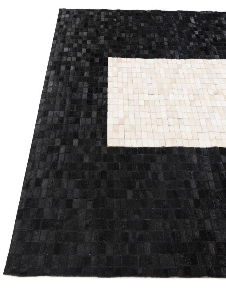 Detail image of  5' 1 x 8' Cowhide Stocks Rug