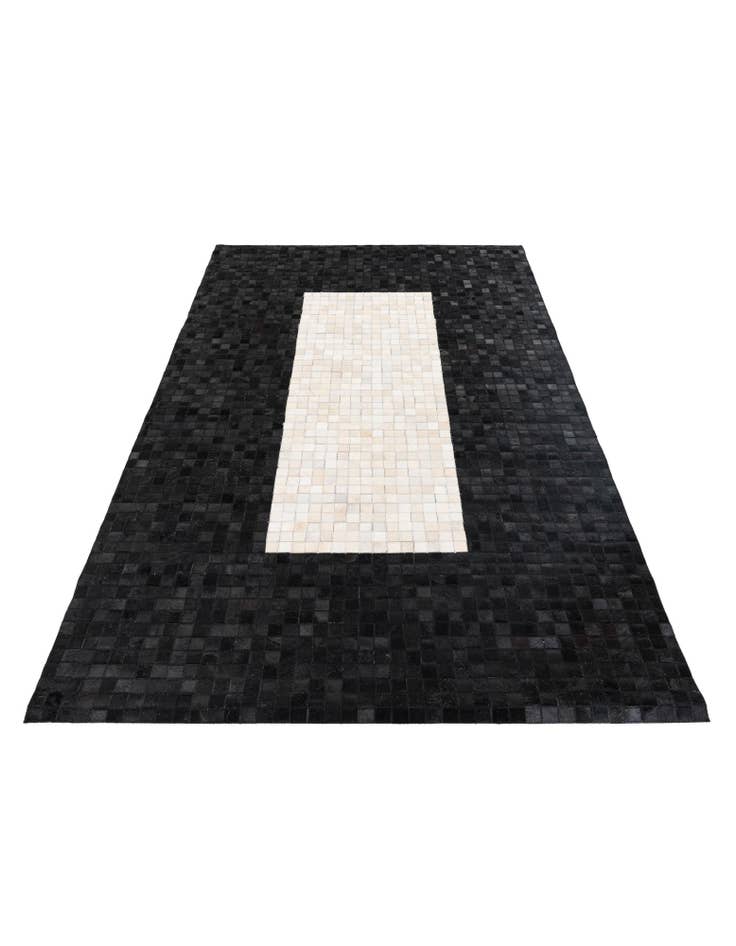 Detail image of  5' 2 x 8' 1 Cowhide Stocks Rug