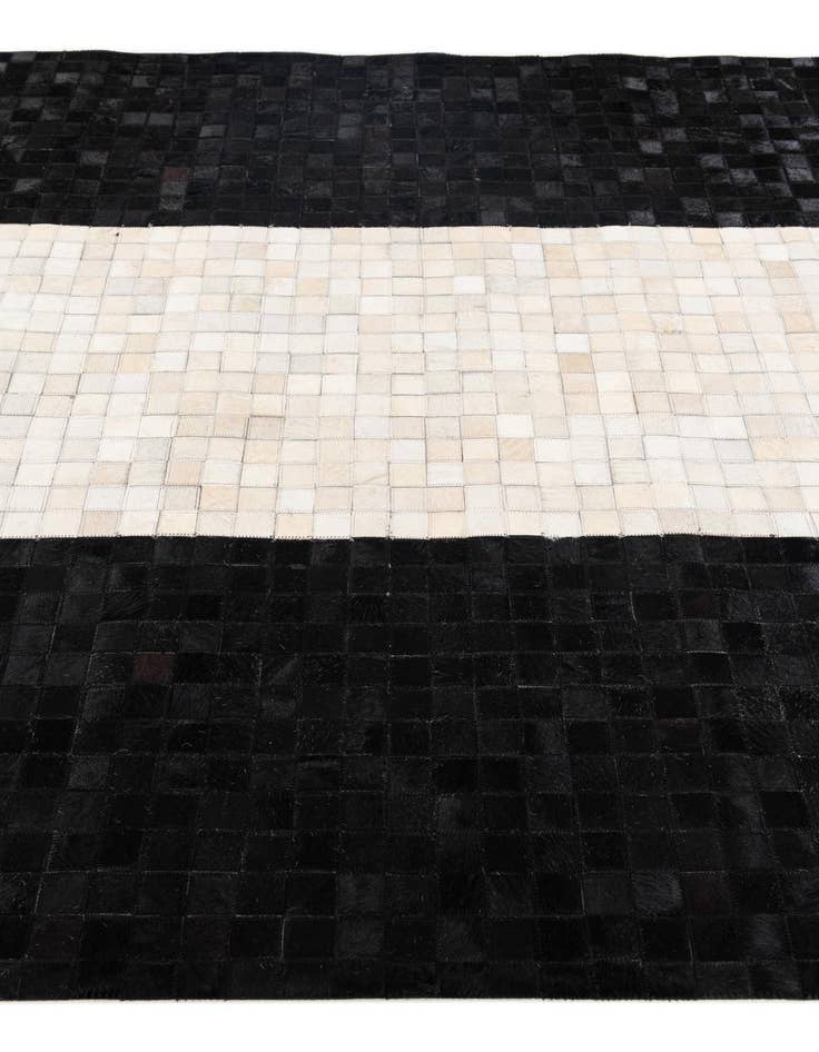 Detail image of  5' 2 x 8' 1 Cowhide Stocks Rug