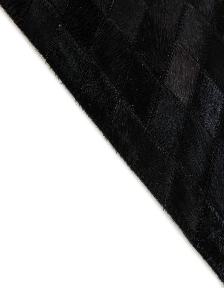 Detail image of  5' 2 x 8' 1 Cowhide Stocks Rug