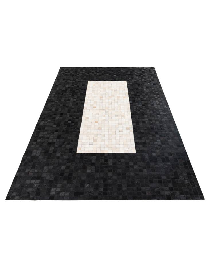 Detail image of  5' 1 x 7' 10 Cowhide Stocks Rug