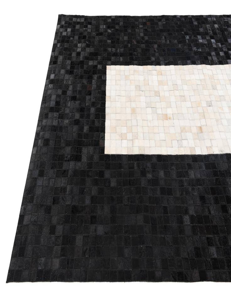 Detail image of  5' 1 x 7' 10 Cowhide Stocks Rug