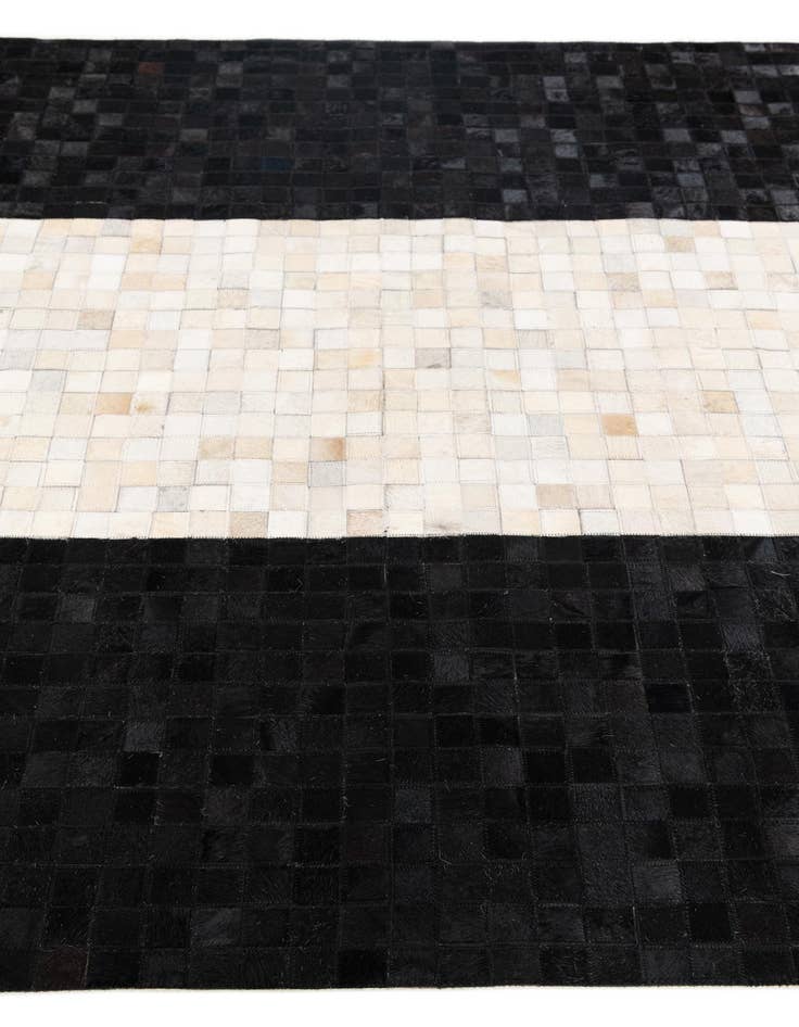 Detail image of  5' 1 x 7' 10 Cowhide Stocks Rug