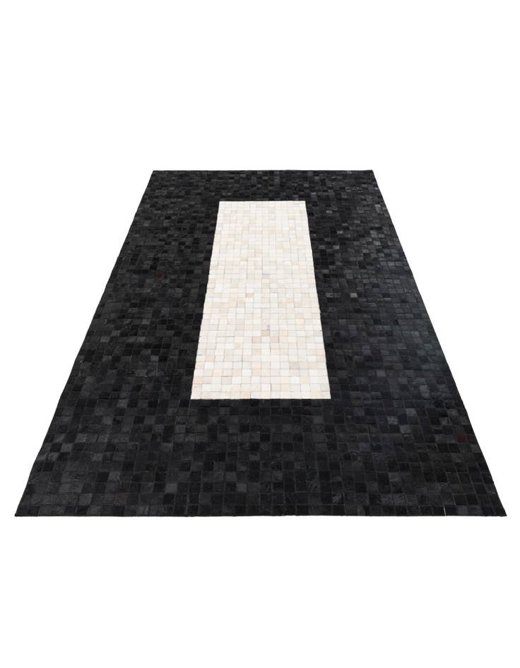 Detail image of  5' 1 x 8' 1 Cowhide Stocks Rug