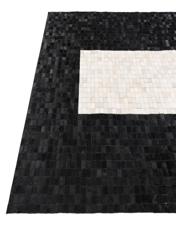 Detail image of  5' 1 x 8' 1 Cowhide Stocks Rug