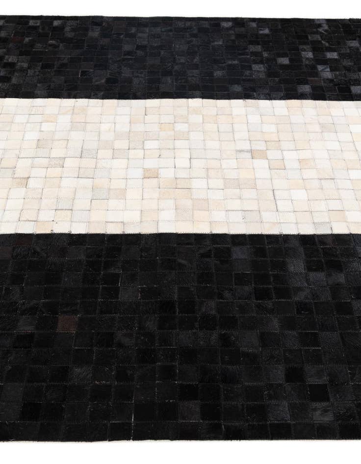 Detail image of  5' 1 x 8' 1 Cowhide Stocks Rug