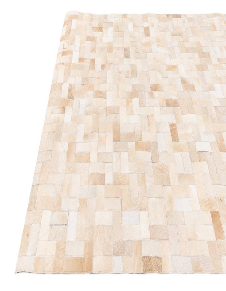 Detail image of  4' 11 x 7' 11 Cowhide Stocks Rug