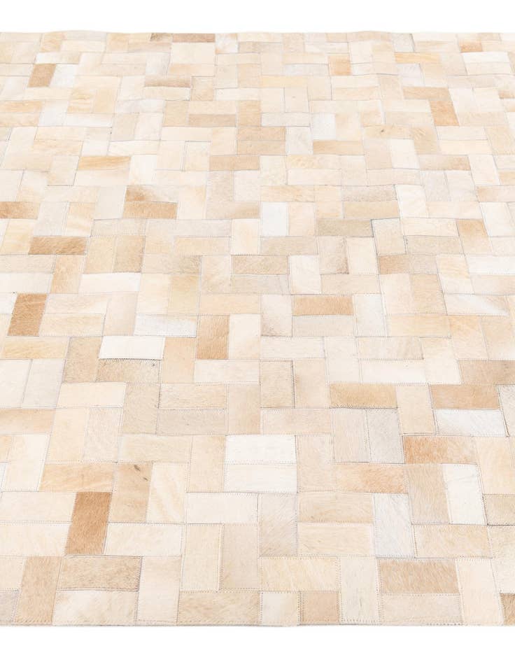 Detail image of  4' 11 x 7' 11 Cowhide Stocks Rug