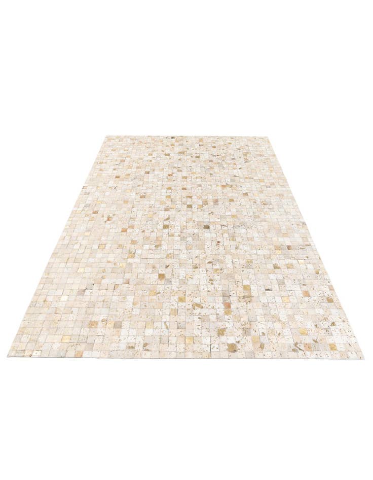 Detail image of  5' 3 x 7' 6 Cowhide Stocks Rug