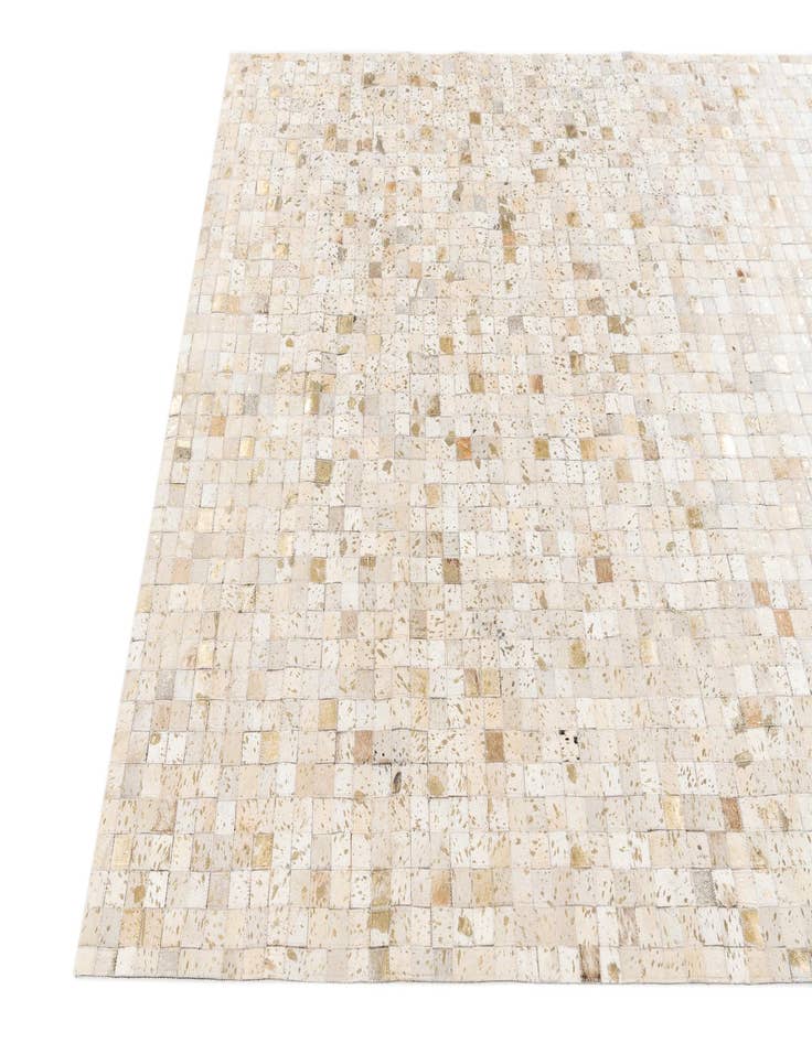 Detail image of  5' 3 x 7' 6 Cowhide Stocks Rug