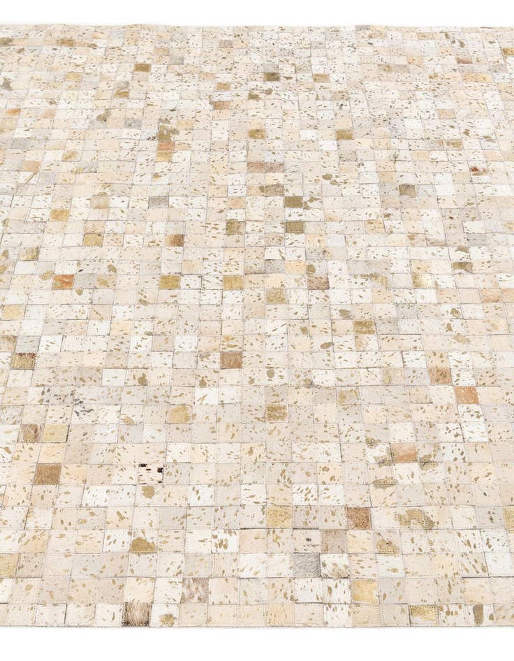 Detail image of  5' 3 x 7' 6 Cowhide Stocks Rug