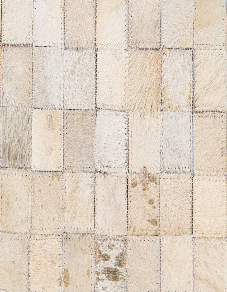 Detail image of  5' 3 x 7' 6 Cowhide Stocks Rug