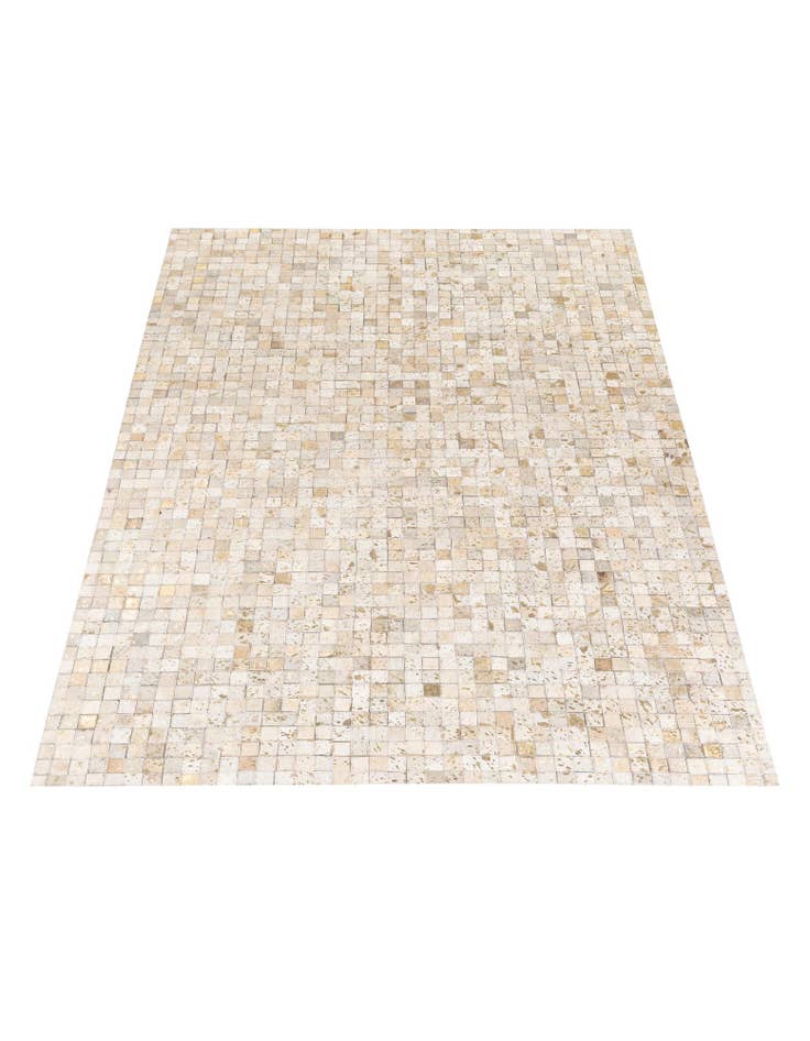 Detail image of  5' 3 x 7' 6 Cowhide Stocks Rug