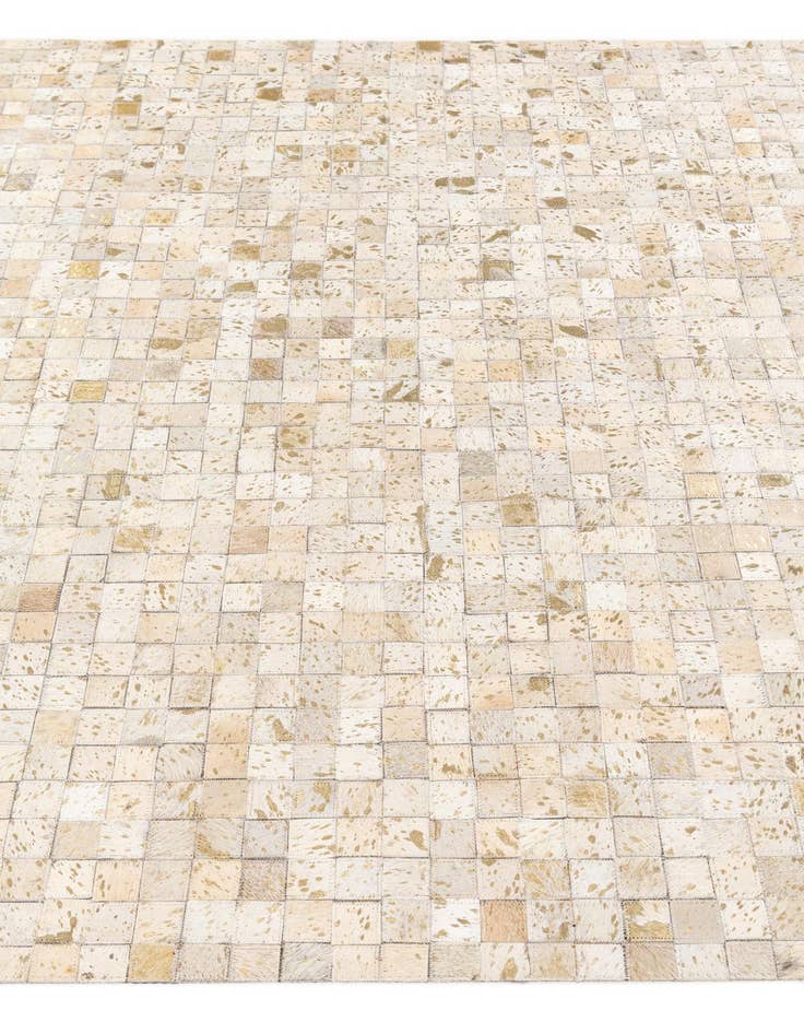 Detail image of  5' 3 x 7' 6 Cowhide Stocks Rug