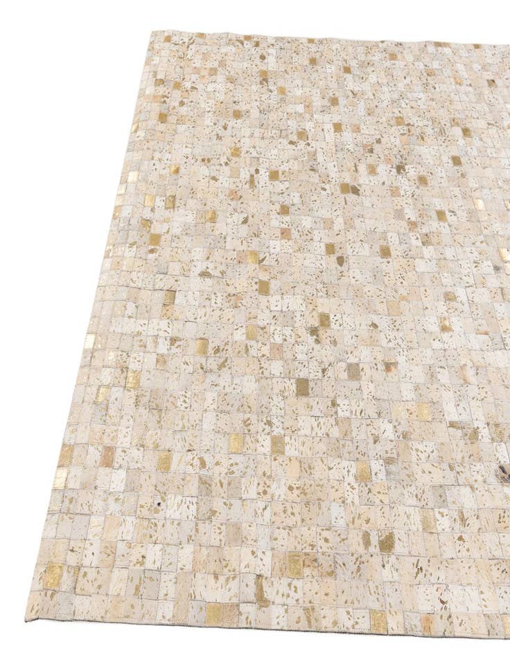 Detail image of  5' 3 x 7' 5 Cowhide Stocks Rug