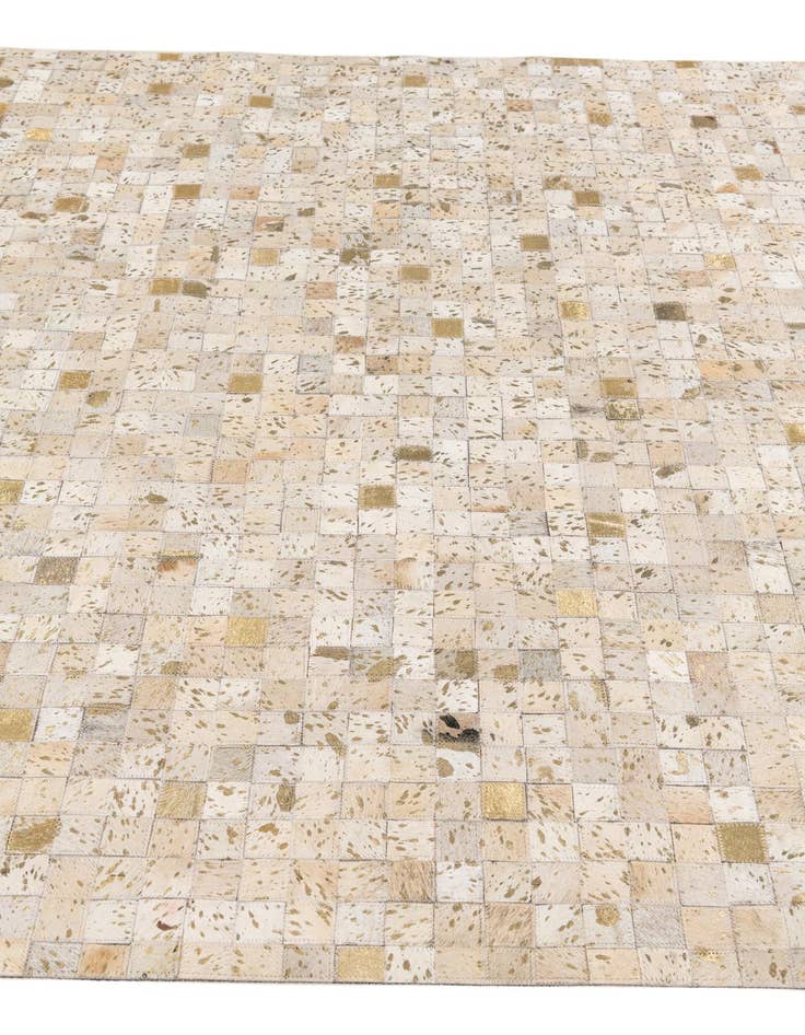 Detail image of  5' 3 x 7' 5 Cowhide Stocks Rug