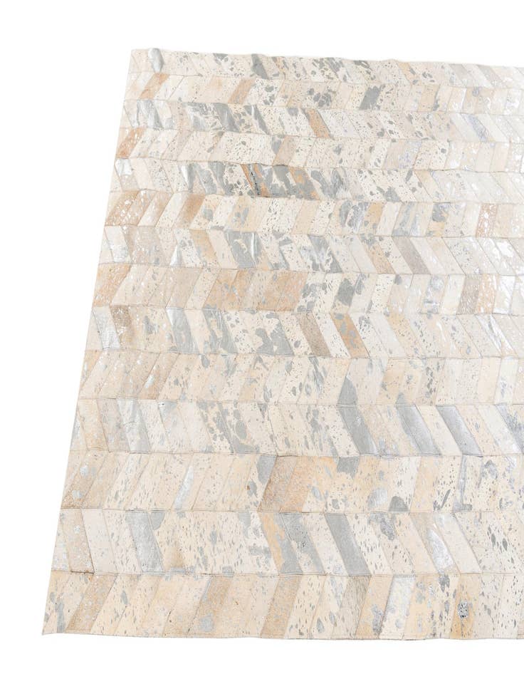 Detail image of  4' 11 x 7' 11 Cowhide Stocks Rug