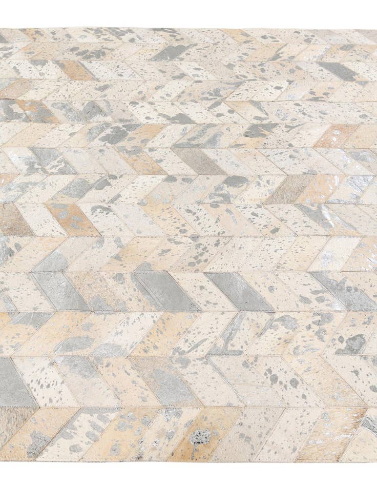 Detail image of  4' 11 x 7' 11 Cowhide Stocks Rug