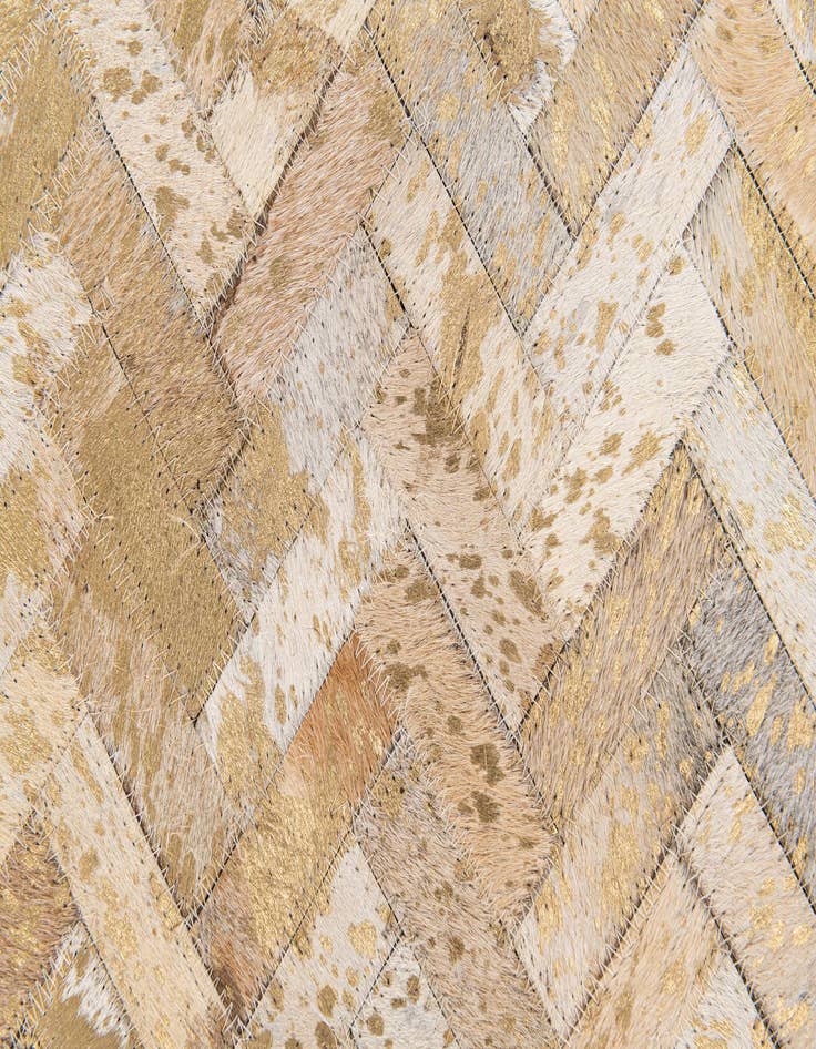 Detail image of  5' 5 x 7' 6 Cowhide Stocks Rug