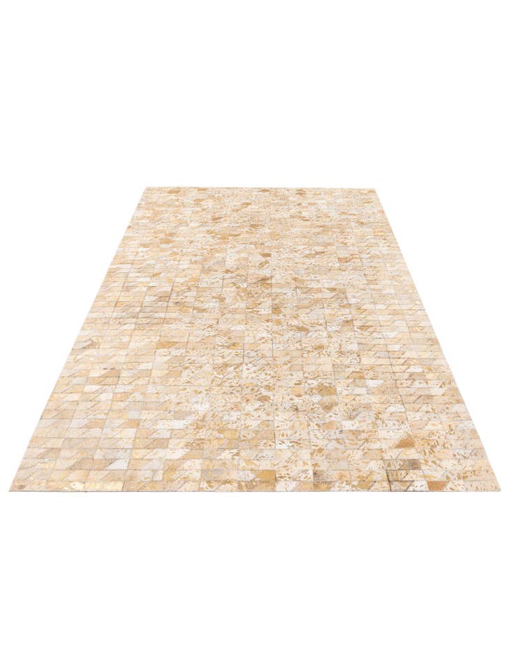 Detail image of  4' 8 x 6' 6 Cowhide Stocks Rug