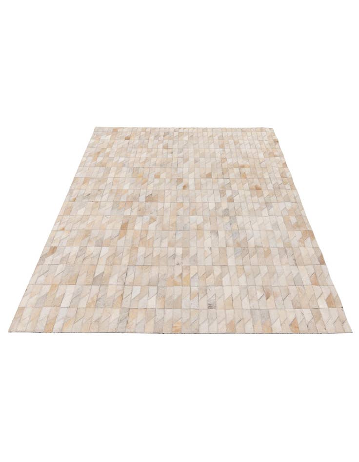 Detail image of  4' 5 x 5' 2 Cowhide Stocks Rug