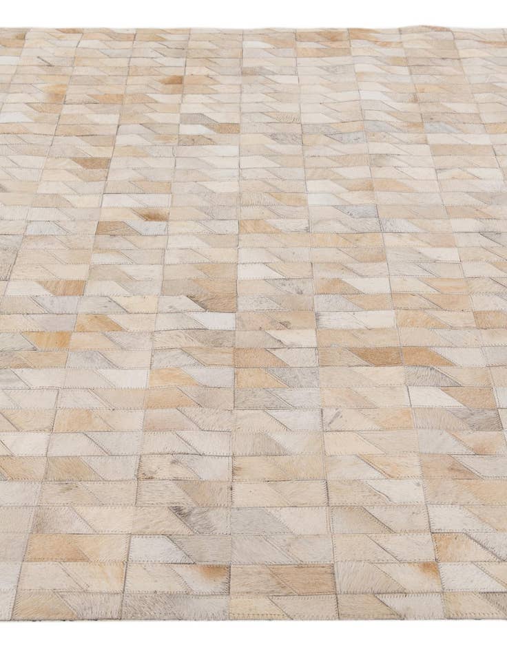 Detail image of  4' 5 x 5' 2 Cowhide Stocks Rug