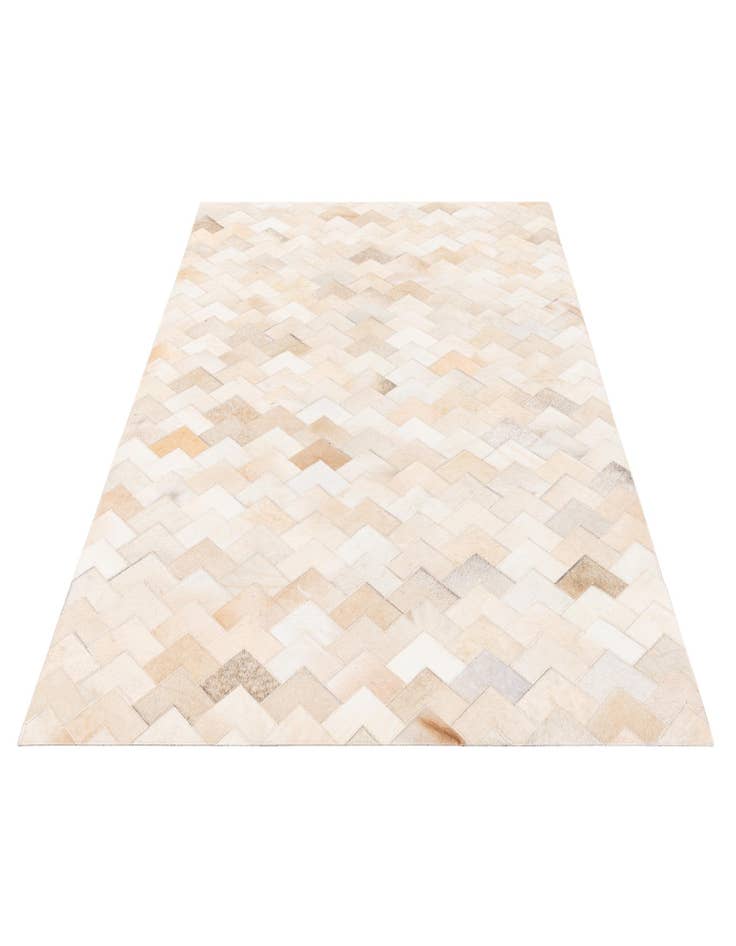 Detail image of  3' 9 x 5' 10 Cowhide Stocks Rug