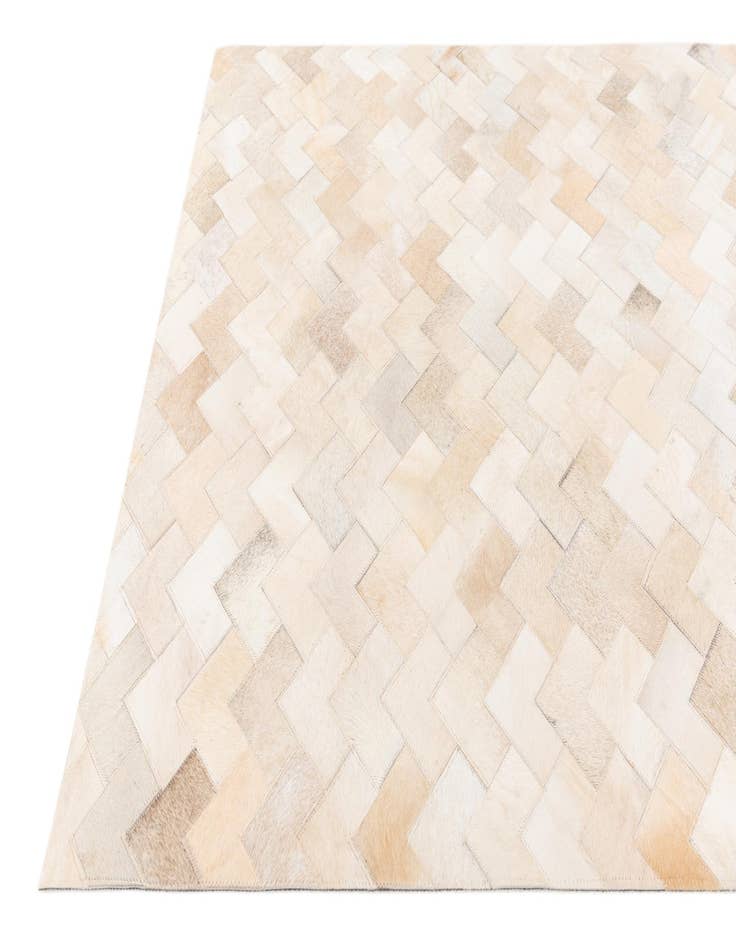 Detail image of  3' 9 x 5' 10 Cowhide Stocks Rug