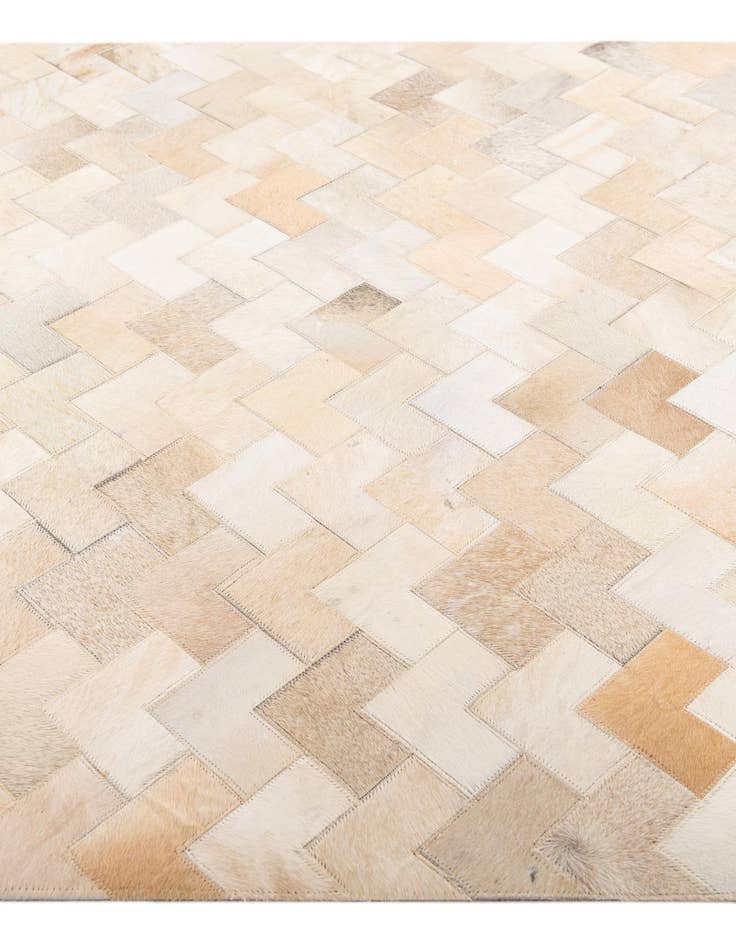 Detail image of  3' 9 x 5' 10 Cowhide Stocks Rug