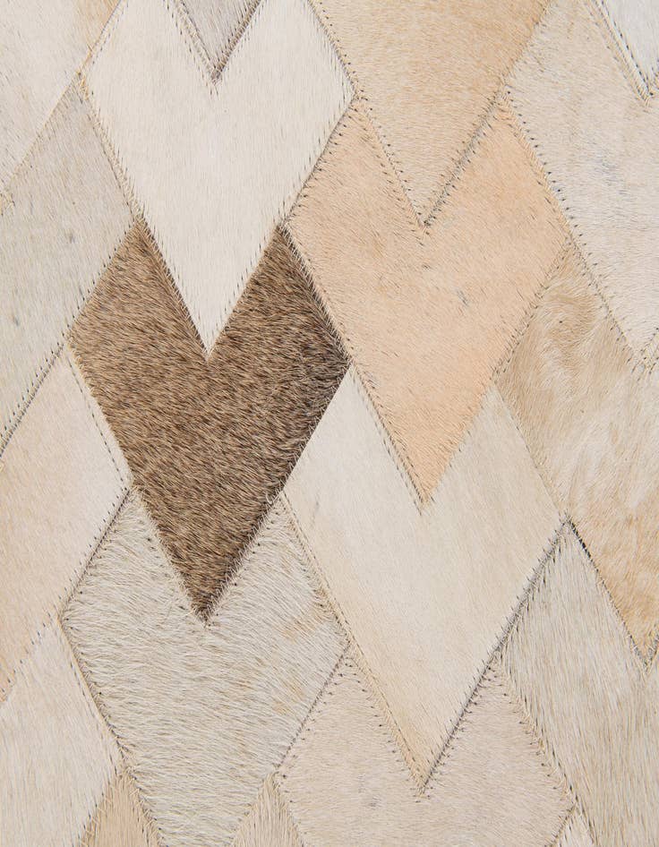 Detail image of  4' 2 x 5' 11 Cowhide Stocks Rug