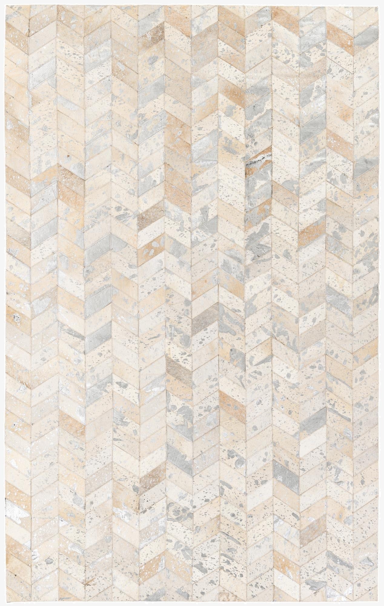  4' 11 x 7' 11 Cowhide Stocks Rug