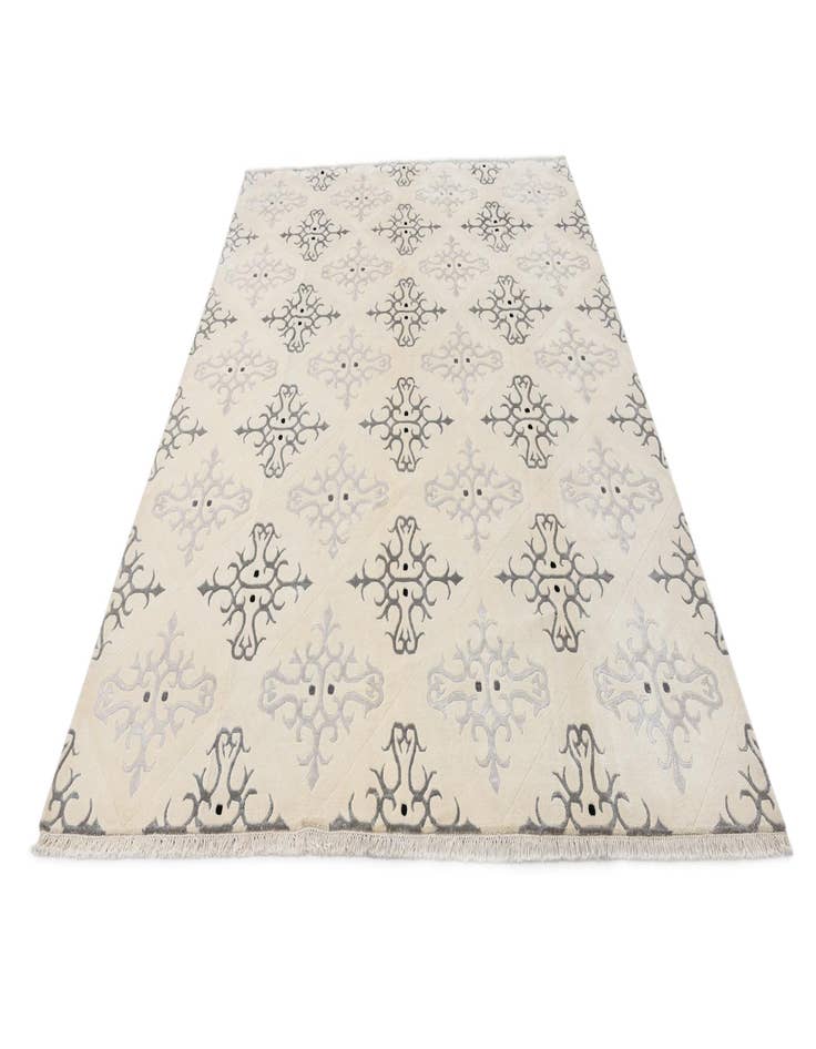 Detail image of  7' 11 x 10'  Hand Knotted Darya Wool Rug