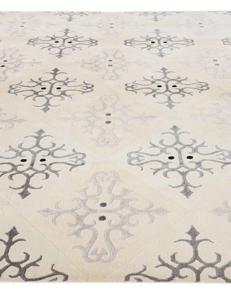 Detail image of  7' 11 x 10'  Hand Knotted Darya Wool Rug