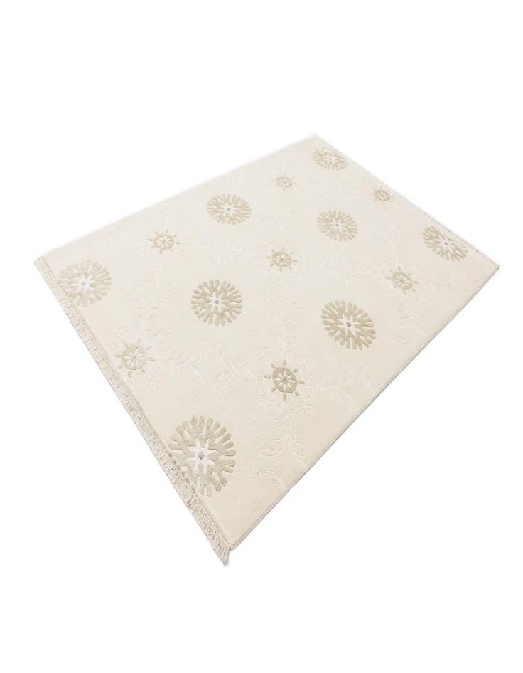 Detail image of  5' 6 x 8' 2  Hand Knotted Darya Wool Rug