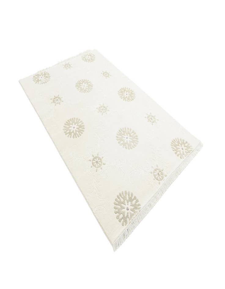 Detail image of  5' 6 x 8'  Hand Knotted Darya Wool Rug