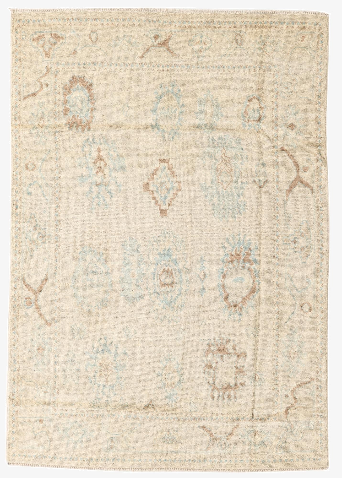  4' 8 x 6' 9  Hand Knotted Darya Wool Rug