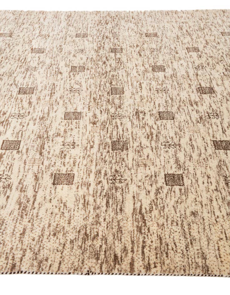 Detail image of  4' 8 x 6' 10  Hand Knotted Gabbeh Wool Rug