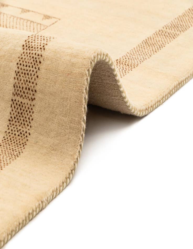 Detail image of  5' x 6' 8  Hand Knotted Gabbeh Wool Rug